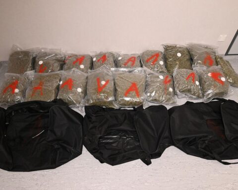 Polizeibeamte entdecken bei Unfallaufnahme Marihuanavorrat im Kofferraum eines Fahrzeugs.