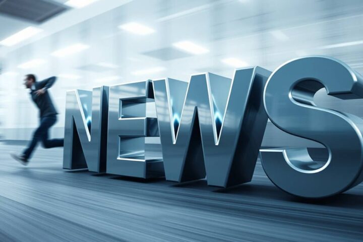 Wochenmarkt mit Ständen, frischem Gemüse und Kunden in Schwäbisch Gmünd, Feiertagsankündigung.