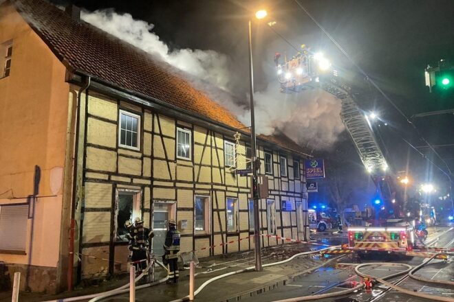 Fachwerkhausbrand in Dortmund-Asseln