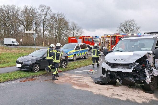 Verkehrsunfall in Sonsbeck mit verletzter Person