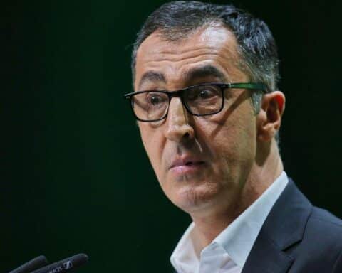 Cem Özdemir auf Wahlkampfveranstaltung, Konfrontation zwischen CDU und Grünen, baden-württembergische Landtagswahl.