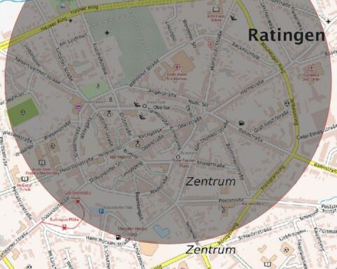 Evakuierungszone in Ratingen wegen entdeckt Blindgängers aus dem Zweiten Weltkrieg.