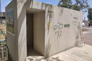 Luftschutzraum im Kibbuz, Schutz vor Angriffen, gespannte Situation zwischen Israel und Iran.