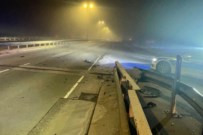BMW-Fahrer flüchtet nach Unfall auf Trierer Konrad-Adenauer-Brücke