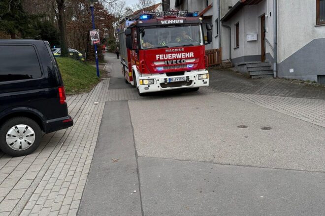 Feuerwehreinsatz in Weinheim nach ausgelöster Brandmeldeanlage