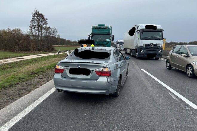 Lkw übersieht Pkw auf A65 bei Rohrbach – 20-Jähriger verletzt