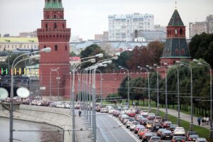 Kreml-Darstellung als Symbol für diplomatische Spannungen zwischen Russland und Deutschland.