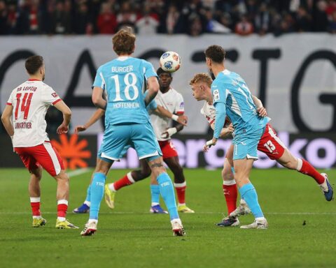 RB Leipzig feiert 5:0-Sieg gegen Hoffenheim; Gruda und Baumgartner glänzen mit Toren.