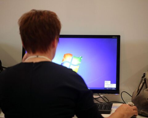 Eine Person arbeitet am Computer in einem heimischen Arbeitsumfeld, symbolisiert Homeoffice-Trend in Deutschland.