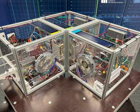 Bild einer modularen Satellitentechnologie mit smarten Komponenten, die zukünftig neue Funktionen ermöglichen.