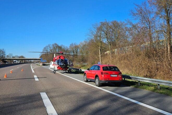 Tödlicher Unfall auf A5 bei Weinheim