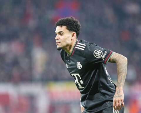 Luis Diaz jubelt nach entscheidendem Tor im Champions-League-Spiel gegen Real Madrid.