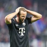 Harry Kane jubelt nach seinem Tor im DFB-Pokal-Halbfinale gegen Bayer Leverkusen.