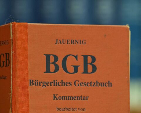 Bücher des BGB in einer Bibliothek, symbolisieren juristische Bildung und rechtliche Anerkennung.