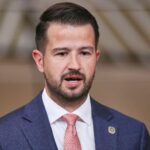 Jakov Milatovic spricht über die EU-Zukunft an der Humboldt-Universität in Berlin.