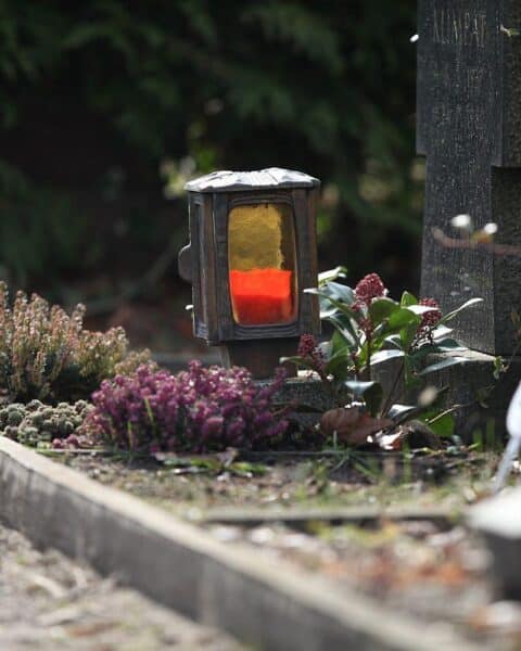 Friedhof mit Grabsteinen, Symbol für gestiegene Sterbefallzahlen und saisonale Erkrankungen.