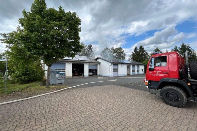 Brand eines Lagerschuppens am Bauhof der Verbandsgemeinde Arzfeld