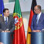 Friedrich Merz und Luís Montenegro bei Pressekonferenz zur wirtschaftlichen Zusammenarbeit zwischen Deutschland und Portugal.