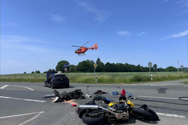 Drei Verletzte bei Motorradunfall in Bad Salzuflen