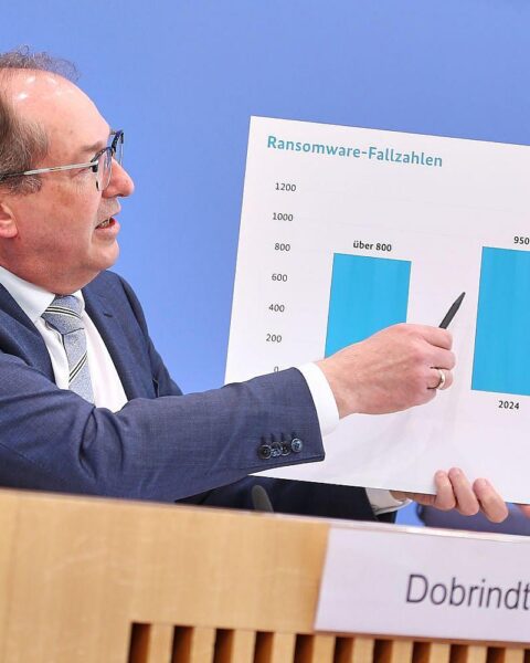 Alexander Dobrindt präsentiert Cybercrime-Bericht; betont Bedrohung und Maßnahmen gegen Cyberangriffe in Deutschland.