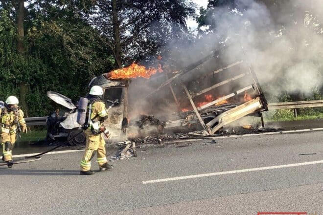 LKW-Brand auf der A2 in Recklinghausen