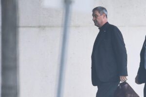 Markus Söder und Lars Klingbeil bei der gemeinsamen Spargelfahrt von CSU und SPD.