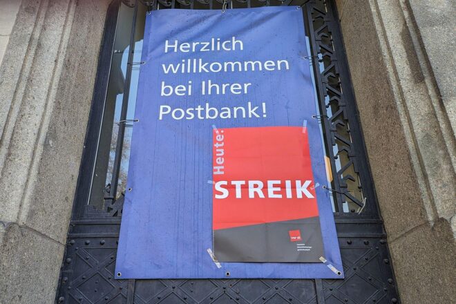 Verdi kündigt weitere Streiks bei der Postbank an