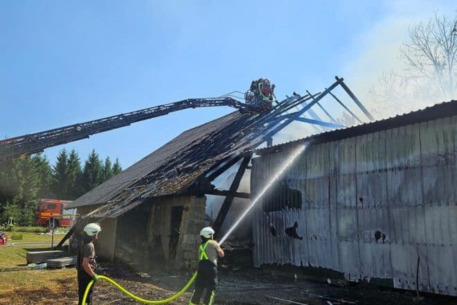 Brand in Ökonomiegebäude in Rulfingen