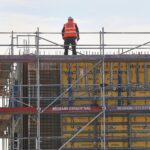 Bauarbeiter auf Baustelle, symbolisiert Wohnungsbau und Zukunftsvision der CDU Schleswig-Holstein.