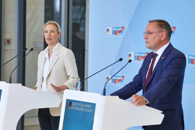 Alice Weidel und Tino Chrupalla im Archivfoto, Thema AfD-Aufstellungsversammlung NRW und Neuwahl der Landesliste.