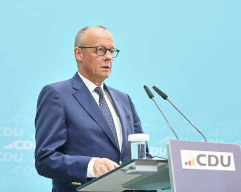 Friedrich Merz in Berlin, während die CDU-Landtagsfraktion Rheinland-Pfalz den geplanten Termin offenbar absagt.