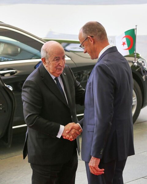 Abdelmadjid Tebboune und Friedrich Merz bei einem Treffen in Berlin, Foto: dts Nachrichtenagentur.