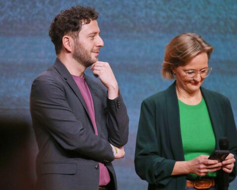 Felix Banaszak und Franziska Brantner (Archiv), im Kontext steigender Umfragewerte der Grünen bei dts.