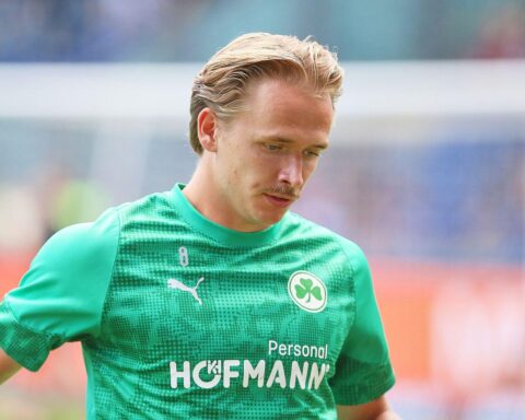 Mathias Olesen im Archivfoto: Wechsel von Greuther Fürth zu Sønderjyske Fodbold in Dänemark.