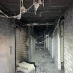 Beschädigter Kellergang nach Brand in Duisburg, Feuerwehrbilder (Archiv), Polizei Duisburg via dts Nachrichtenagentur.