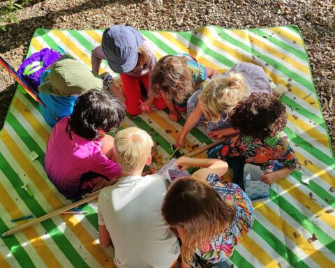 Kinder in einer Kita (Archiv) in Nordrhein-Westfalen, zum Start des neuen Kita-Jahres am 1. August.
