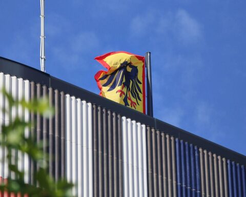 Standarte des Bundespräsidenten im Archiv: Bundespräsident Frank-Walter Steinmeier als Bezugspunkt.