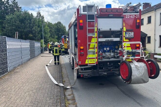 Schuppenbrand in Sittensen glimpflich verlaufen