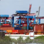 Ein Container im Archiv – Symbol für die schwache, nur leicht verbesserte Exportwirtschaft Deutschlands.